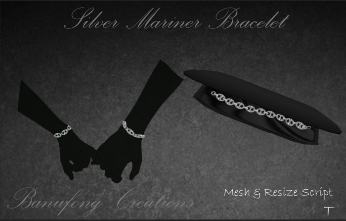 Silver Puffed Mariners Bracelet (Boxed)