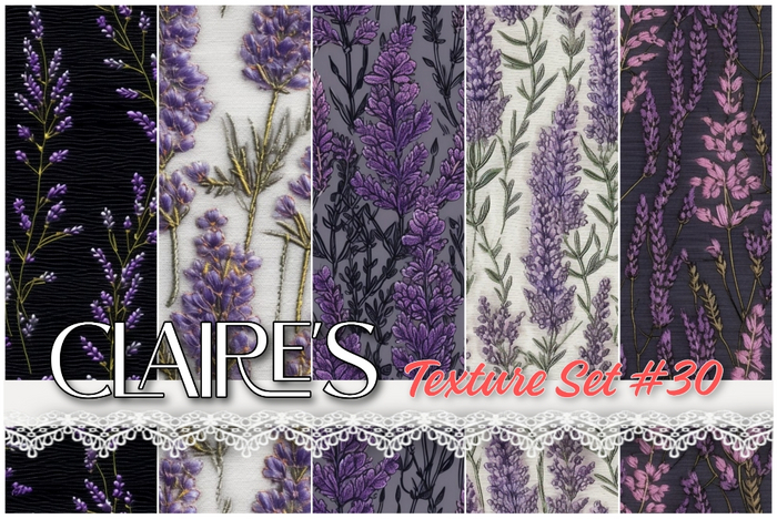 [Claire's] Texture Set #30 - Full Perm - Lavender