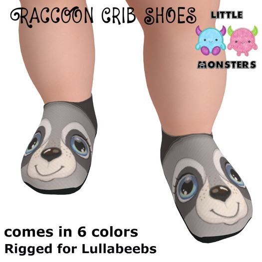 *LM* Raccoon Crib Shoes Boxed Hud