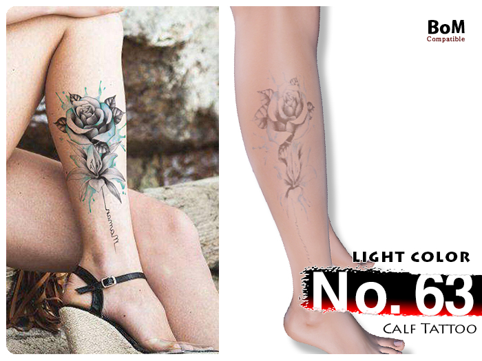 (Calf Tattoo) No.63 Light Color - BoM
