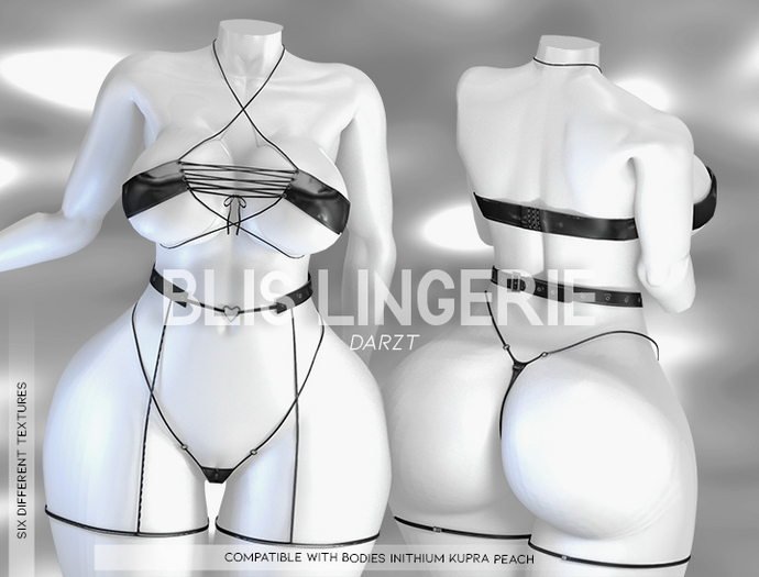l DARZT l BLIS LINGERIE I BLACK I INITHIUM & PEACH