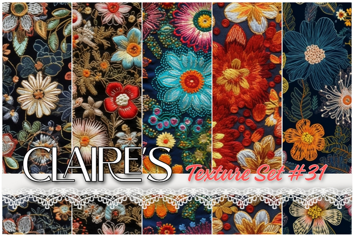 [Claire's] Texture Set #31 - Full Perm - Summer Flowers