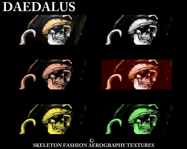 skeleton aerography g textures