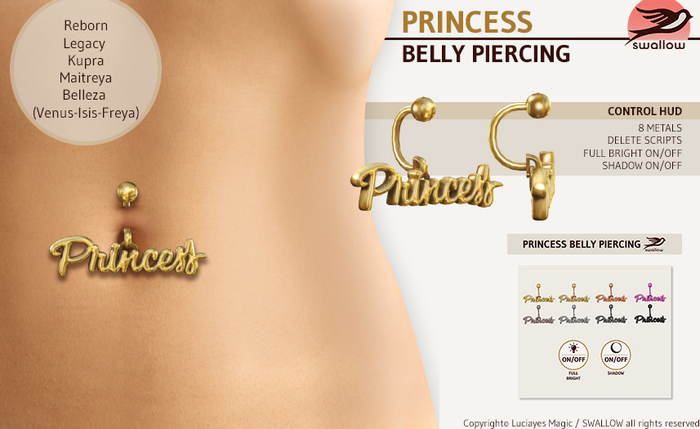 ^^Swallow^^ Princess Belly Piercing 0.2