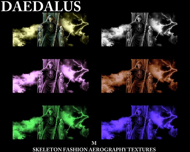 skeleton aerography m textures