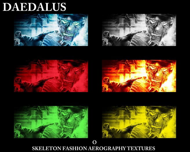 skeleton aerography o textures