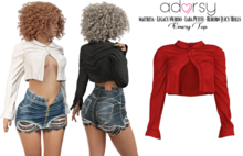 adorsy - Emery Top Deep Red - Maitreya/Legacy-Nerido/Lara Petite/Reborn-Juicy-Rolls