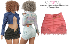 adorsy - Emery Skirt Coral - Maitreya/Legacy-Nerido/Lara Petite/Reborn-Juicy-Rolls