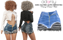 adorsy - Emery Denim Skirt Cornflower - Maitreya/Legacy-Nerido/Lara Petite/Reborn-Juicy-Rolls