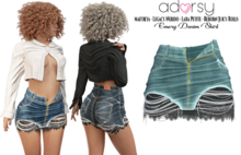adorsy - Emery Denim Skirt Petrol - Maitreya/Legacy-Nerido/Lara Petite/Reborn-Juicy-Rolls