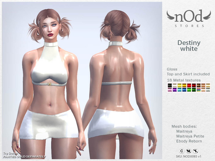 ~nOd~ Destiny Latex White [18 Metals] NOD0085