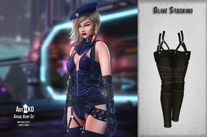 Art&Ko - Special Agent Set - Olive Stocking
