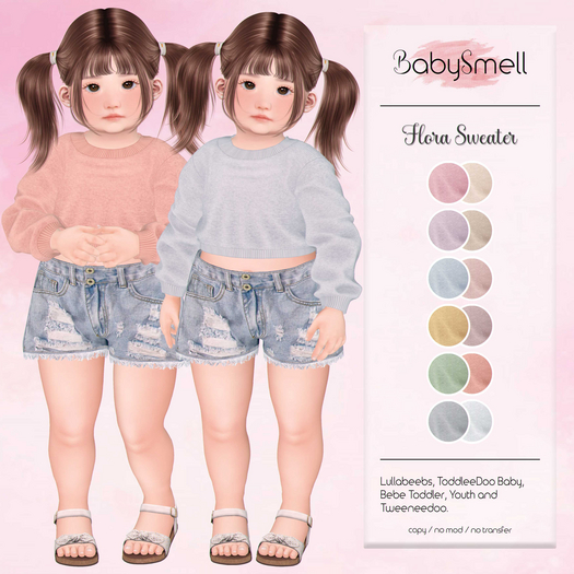 Baby Smell - Flora Sweater (Lilac / Beige)