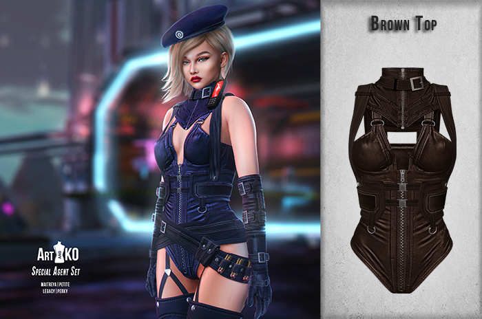 Art&Ko - Special Agent Set - Brown Top