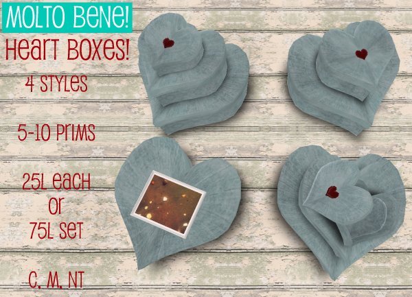 Molto Bene! - Heart Boxes [ Boxed ]