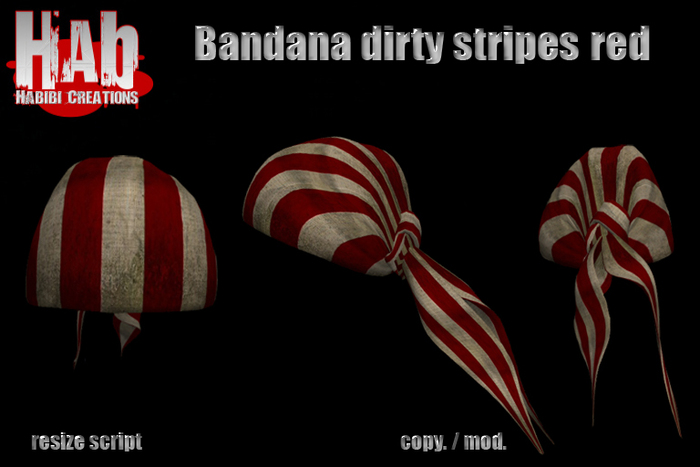 Bandana dirty stripes red