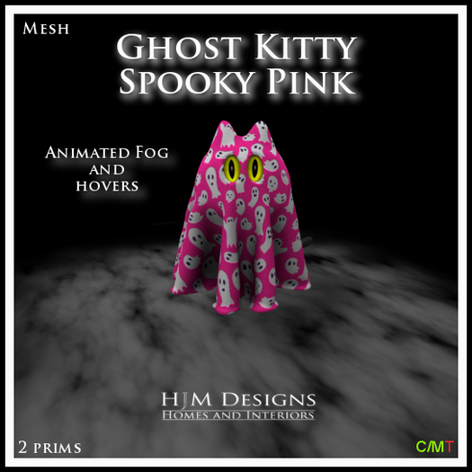 Ghost Kitty - Spooky Pink