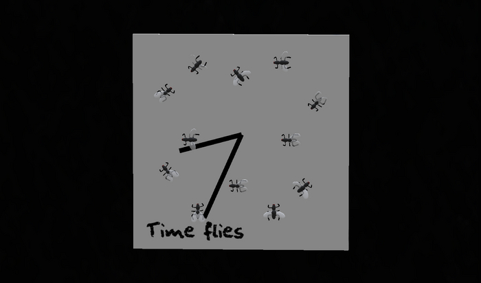 Time flies clock