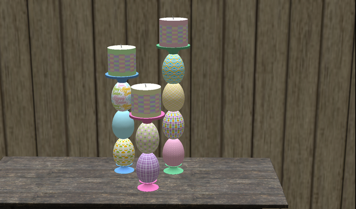 Trio egg candle holders