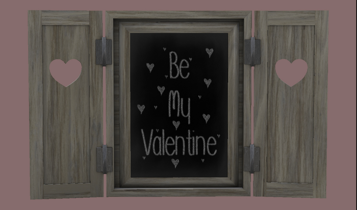 Valentine day chalkboard