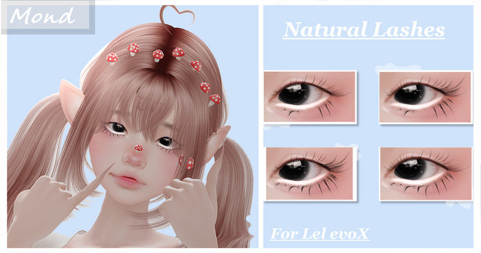 [Mond]Natural Lashes[For Lelutka evoX]