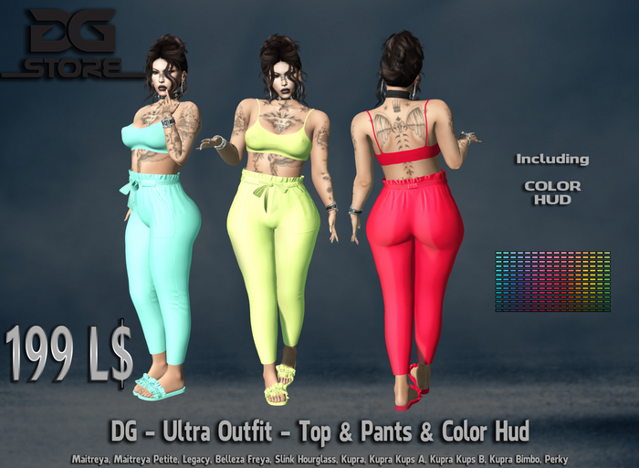 DG - Ultra Outfit - Top & Pants & Color Hud - Unpacker