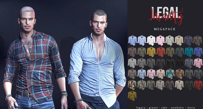Legal Insanity - Gabriel shirts MEGAPACK