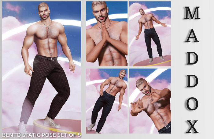 Derek - Male Bento Static Pose Set - FATPACK OF 5