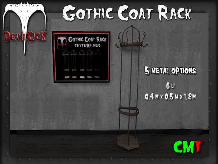 DEVILOCK - Gothic Coat Rack w/ HUD (ADD TO UNPACK)