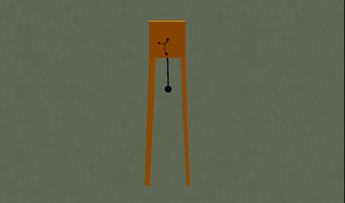 Contemporary clock 3 - Orange