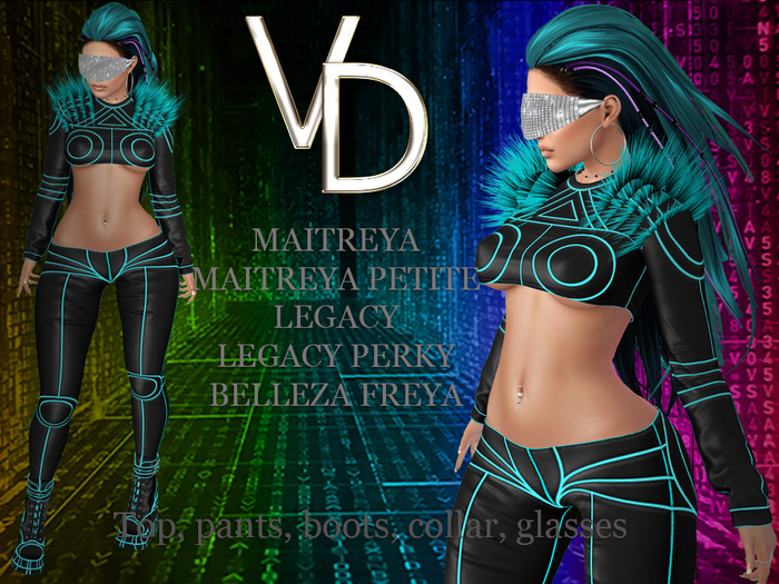 VD #032 Set Black Neon Blue Add