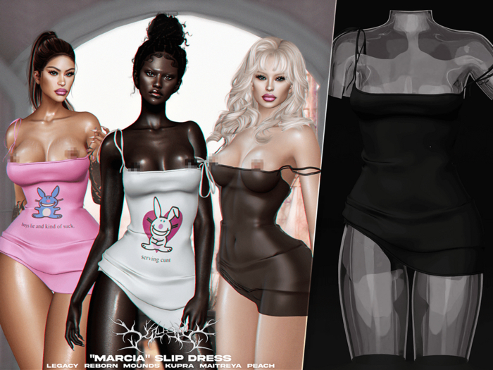 #Klubb "Marcia" Slip Dress [Black]