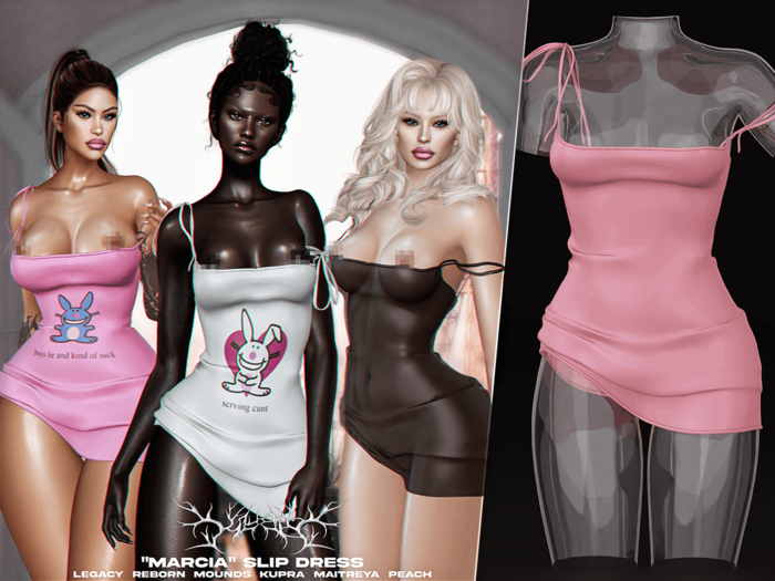 #Klubb "Marcia" Slip Dress [Powder]