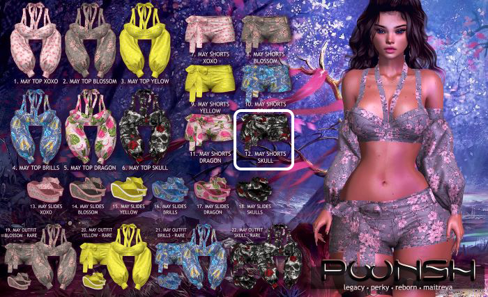 12. POONSH MAY SHORTS SKULL MAITREYA ONLY