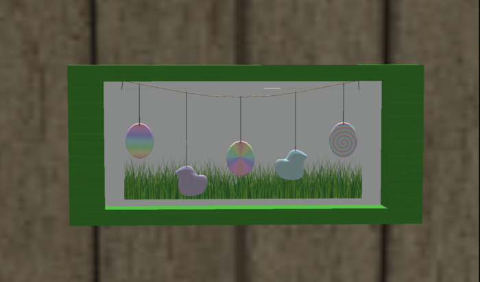 Easter garland shadow box