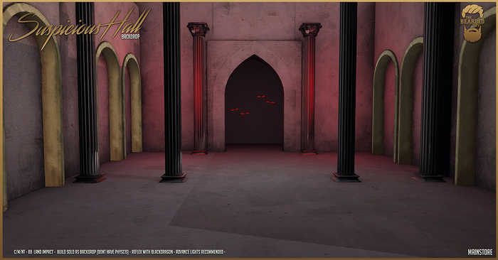 Suspicious Hall Backdrop - The Bearded Guy