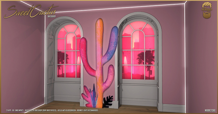 Sweet Cactus Backdrop - The Bearded Guy