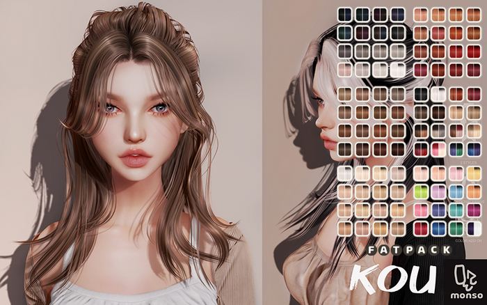 [monso] Kou Hair /Fatpack
