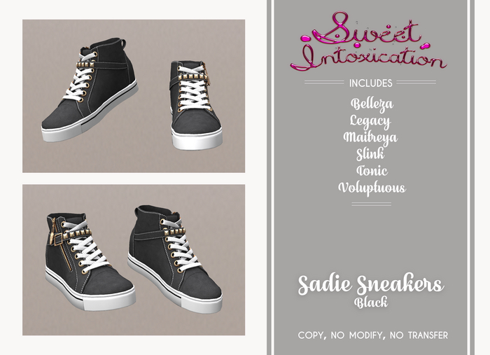 ::Sweet Intoxication:: Sadie Sneaker - Black