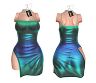 Blue Ombre Transparent Dress Reborn