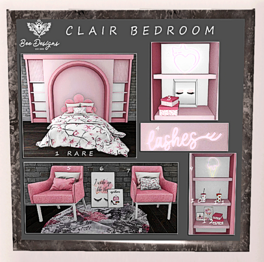 01 Bee Designs Clair Bedroom RARE