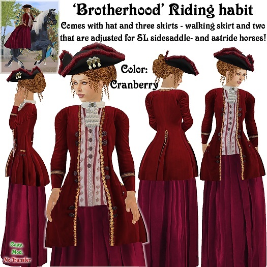 Wunderlich's Brotherhood Riding Habit - Cranberry