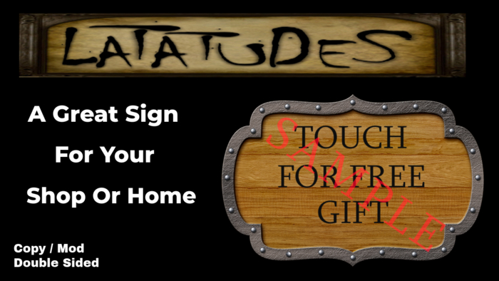 Touch For Free Gift Sign StudedWood