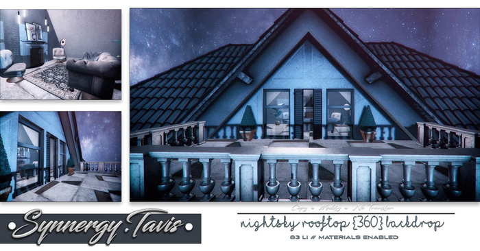 SYNNERGY.TAVIS//Nightsky Rooftop Backdrop -  ADD TO UNPACK