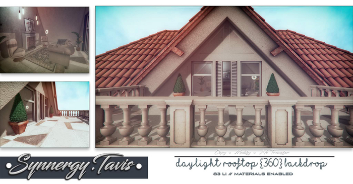 SYNNERGY.TAVIS//Daylight Rooftop Backdrop -  ADD TO UNPACK