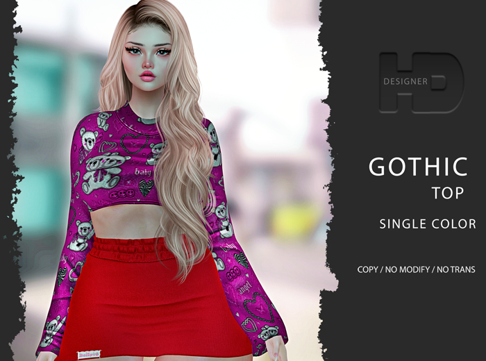 H Designer - TOP Gothic Teddy - (ADD BOX)