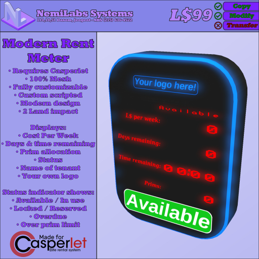 Nemi's Modern Rent Meter (works with CasperLet)