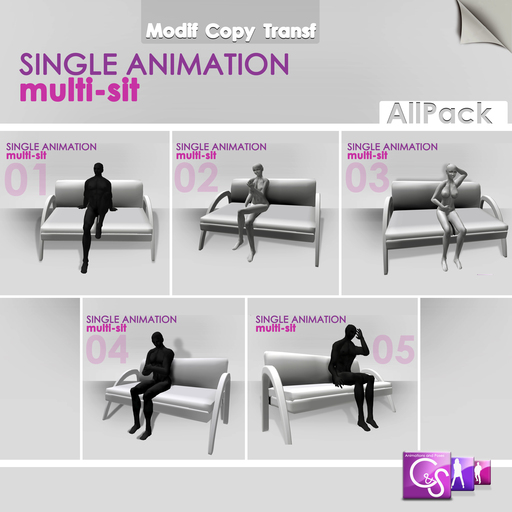 C&S Animations and Poses - Multi-sit single 1 (full perms)