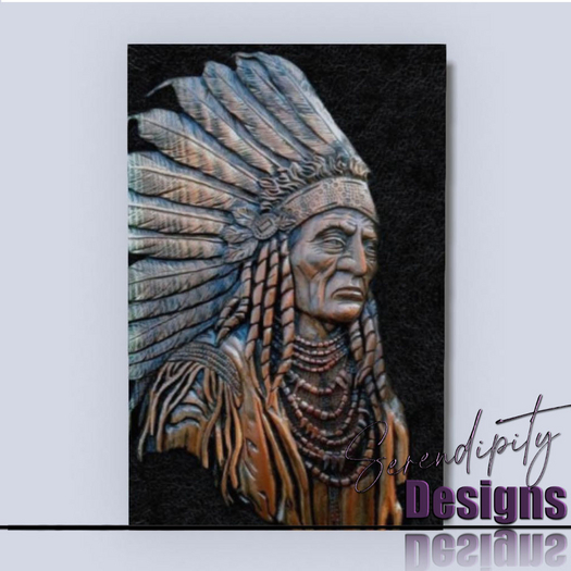 Serendipity Designs - Native Chief Metal Poster