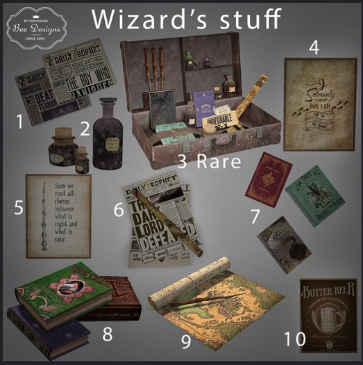 Bee Designs Wizard's stuff gacha 9